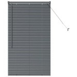 vidaXL Jaluzea pentru Fereastră cu perdele Manual Gri închis Aluminiu