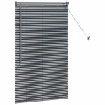 vidaXL Jaluzea pentru Fereastră cu perdele Manual Gri închis Aluminiu