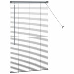 vidaXL Jaluzea pentru Fereastră cu perdele Manual Gri închis Aluminiu