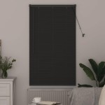 vidaXL Jaluzea pentru Fereastră cu perdele Manual Gri închis Aluminiu