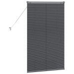 vidaXL Jaluzea pentru Fereastră cu perdele Manual Gri închis Aluminiu