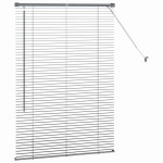 vidaXL Jaluzea pentru Fereastră cu perdele Manual Gri închis Aluminiu