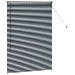 vidaXL Jaluzea pentru Fereastră cu perdele Manual Gri închis Aluminiu