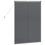 vidaXL Jaluzea pentru Fereastră cu perdele Manual Gri închis Aluminiu