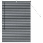 vidaXL Jaluzea pentru Fereastră cu perdele Manual Gri închis Aluminiu