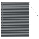 vidaXL Jaluzea pentru Fereastră cu perdele Manual Gri închis Aluminiu