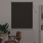 vidaXL Jaluzea pentru Fereastră cu perdele Manual Gri închis Aluminiu