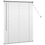 vidaXL Jaluzea pentru Fereastră cu perdele Manual Gri închis Aluminiu