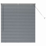 vidaXL Jaluzea pentru Fereastră cu perdele Manual Gri închis Aluminiu