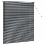 vidaXL Jaluzea pentru Fereastră cu perdele Manual Gri închis Aluminiu