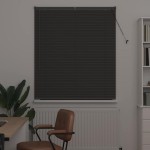 vidaXL Jaluzea pentru Fereastră cu perdele Manual Gri închis Aluminiu