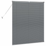 vidaXL Jaluzea pentru Fereastră cu perdele Manual Gri închis Aluminiu