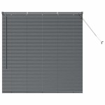 vidaXL Jaluzea pentru Fereastră cu perdele Manual Gri închis Aluminiu