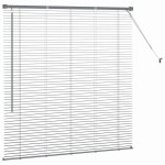 vidaXL Jaluzea pentru Fereastră cu perdele Manual Gri închis Aluminiu