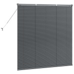 vidaXL Jaluzea pentru Fereastră cu perdele Manual Gri închis Aluminiu