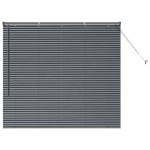 vidaXL Jaluzea pentru Fereastră cu perdele Manual Gri închis Aluminiu