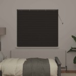vidaXL Jaluzea pentru Fereastră cu perdele Manual Gri închis Aluminiu