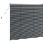 vidaXL Jaluzea pentru Fereastră cu perdele Manual Gri închis Aluminiu