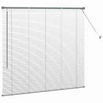 vidaXL Jaluzea pentru Fereastră cu perdele Manual Gri închis Aluminiu