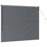 vidaXL Jaluzea pentru Fereastră cu perdele Manual Gri închis Aluminiu