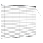 vidaXL Jaluzea pentru Fereastră cu perdele Manual Gri închis Aluminiu