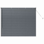 vidaXL Jaluzea pentru Fereastră cu perdele Manual Gri închis Aluminiu