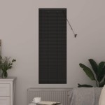 vidaXL Jaluzea pentru Fereastră cu perdele Manual Gri închis Aluminiu