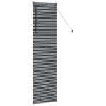 vidaXL Jaluzea pentru Fereastră cu perdele Manual Gri închis Aluminiu