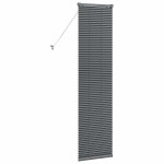 vidaXL Jaluzea pentru Fereastră cu perdele Manual Gri închis Aluminiu