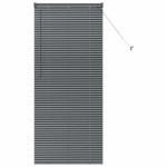 vidaXL Jaluzea pentru Fereastră cu perdele Manual Gri închis Aluminiu