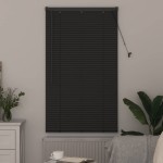 vidaXL Jaluzea pentru Fereastră cu perdele Manual Gri închis Aluminiu