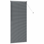 vidaXL Jaluzea pentru Fereastră cu perdele Manual Gri închis Aluminiu