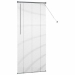 vidaXL Jaluzea pentru Fereastră cu perdele Manual Gri închis Aluminiu
