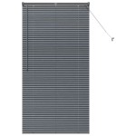 vidaXL Jaluzea pentru Fereastră cu perdele Manual Gri închis Aluminiu