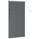 vidaXL Jaluzea pentru Fereastră cu perdele Manual Gri închis Aluminiu