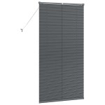 vidaXL Jaluzea pentru Fereastră cu perdele Manual Gri închis Aluminiu