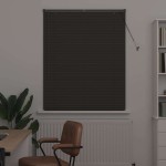 vidaXL Jaluzea pentru Fereastră cu perdele Manual Gri închis Aluminiu