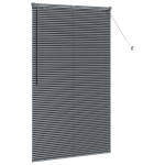 vidaXL Jaluzea pentru Fereastră cu perdele Manual Gri închis Aluminiu