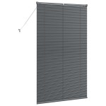 vidaXL Jaluzea pentru Fereastră cu perdele Manual Gri închis Aluminiu