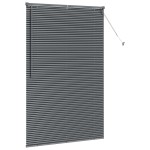 vidaXL Jaluzea pentru Fereastră cu perdele Manual Gri închis Aluminiu vidaXL Jaluzea pentru Fereastră cu perdele Manual Gri închis Aluminiu