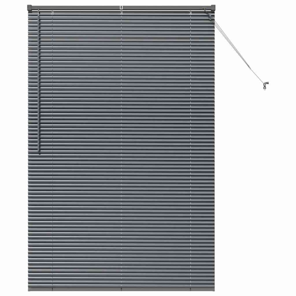 vidaXL Jaluzea pentru Fereastră cu perdele Manual Gri închis Aluminiu