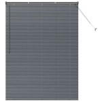 vidaXL Jaluzea pentru Fereastră cu perdele Manual Gri închis Aluminiu vidaXL Jaluzea pentru Fereastră cu perdele Manual Gri închis Aluminiu