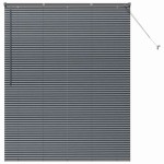 vidaXL Jaluzea pentru Fereastră cu perdele Manual Gri închis Aluminiu