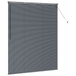 vidaXL Jaluzea pentru Fereastră cu perdele Manual Gri închis Aluminiu