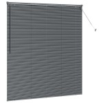 vidaXL Jaluzea pentru Fereastră cu perdele Manual Gri închis Aluminiu vidaXL Jaluzea pentru Fereastră cu perdele Manual Gri închis Aluminiu