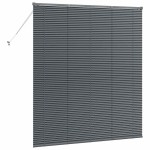 vidaXL Jaluzea pentru Fereastră cu perdele Manual Gri închis Aluminiu vidaXL Jaluzea pentru Fereastră cu perdele Manual Gri închis Aluminiu