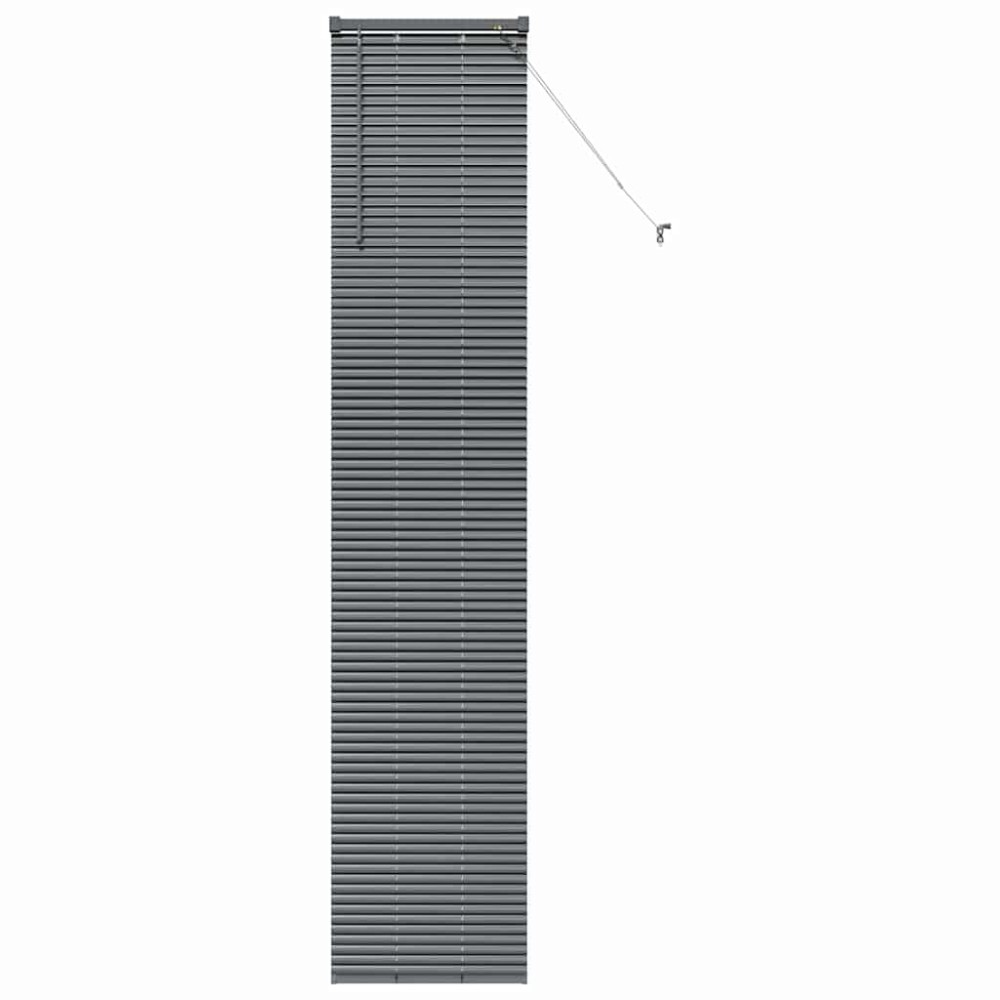 vidaXL Jaluzea pentru Fereastră cu perdele Manual Gri închis Aluminiu
