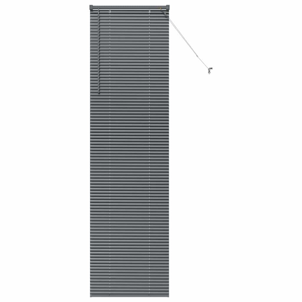 vidaXL Jaluzea pentru Fereastră cu perdele Manual Gri închis Aluminiu