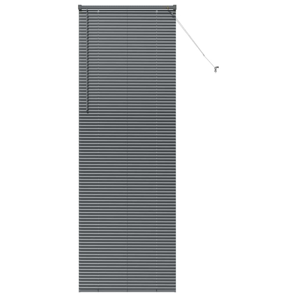 vidaXL Jaluzea pentru Fereastră cu perdele Manual Gri închis Aluminiu