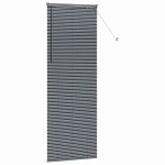 vidaXL Jaluzea pentru Fereastră cu perdele Manual Gri închis Aluminiu